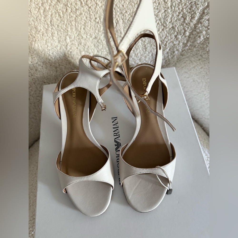 New Emporio Armani Elegant Gladiator High Heel Sandals, sz 37